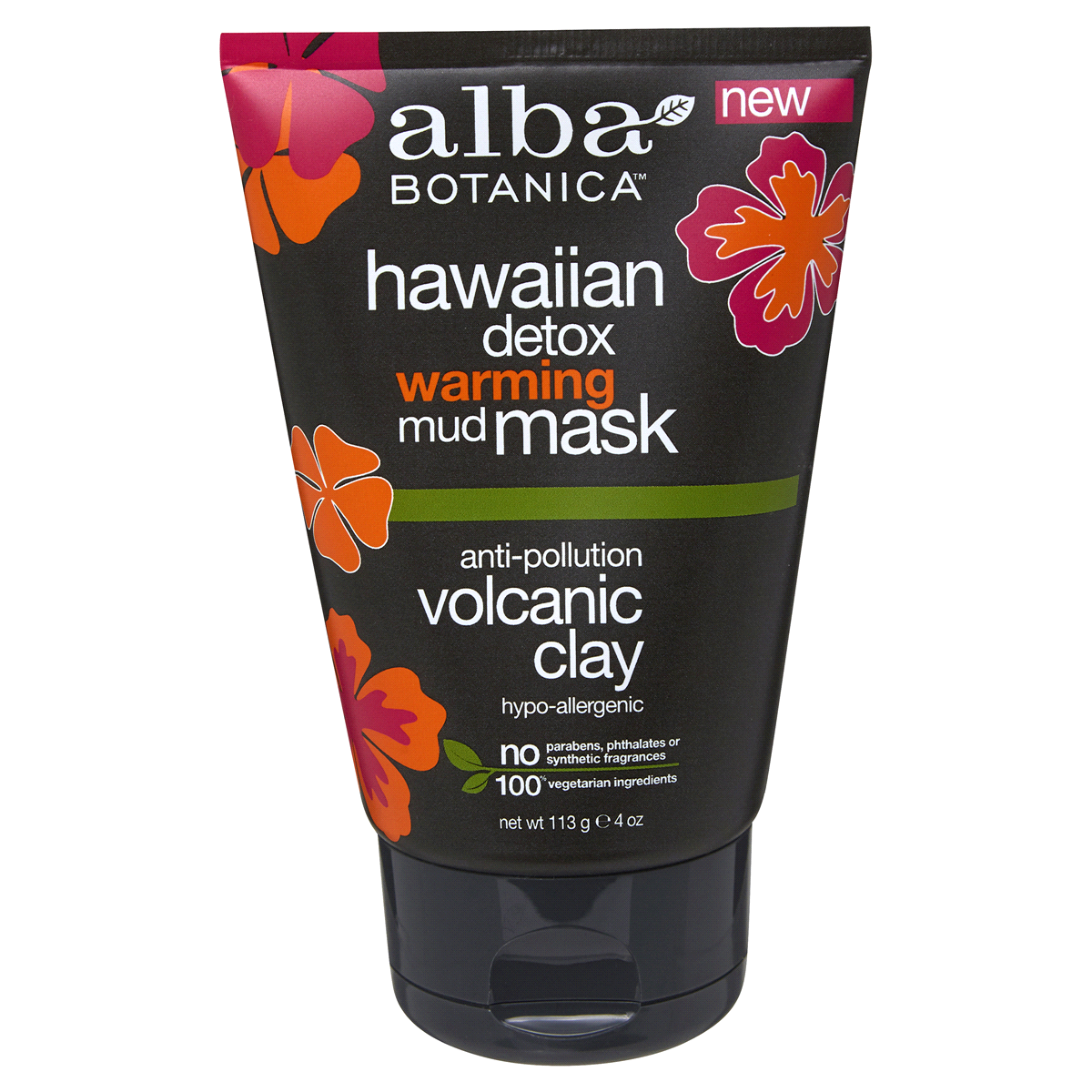 slide 1 of 1, Alba Botanica Hawaiian Detox Warming Volcanic Mud Mask, 4 oz