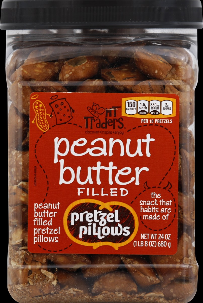 slide 1 of 4, Harris Teeter Traders Original Peanut Butter Filled Pretzels, 24 oz