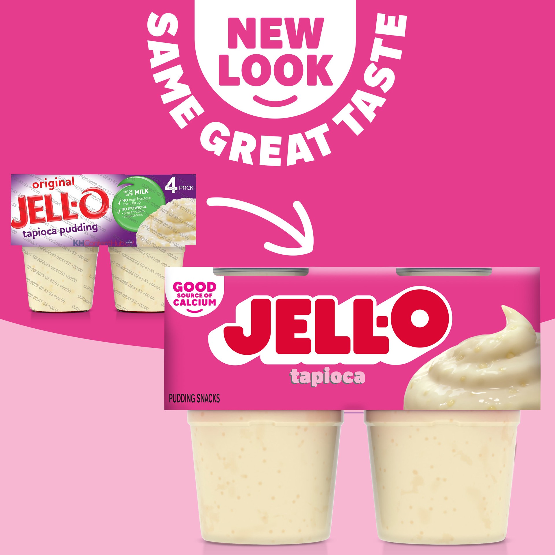 slide 4 of 5, Jell-O Original Tapioca Ready-to-Eat Pudding Snack Cups, 4 ct Cups, 15.5 oz