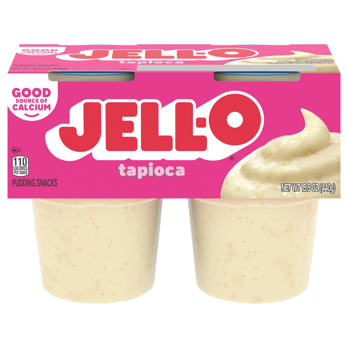 slide 1 of 5, Jell-O Original Tapioca Ready-to-Eat Pudding Snack Cups, 4 ct Cups, 15.5 oz