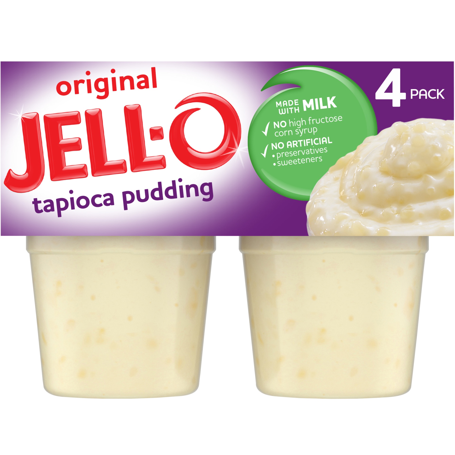 slide 1 of 7, Jell-O Original Tapioca Ready-to-Eat Pudding Cups Snack Cups, 15.5 oz