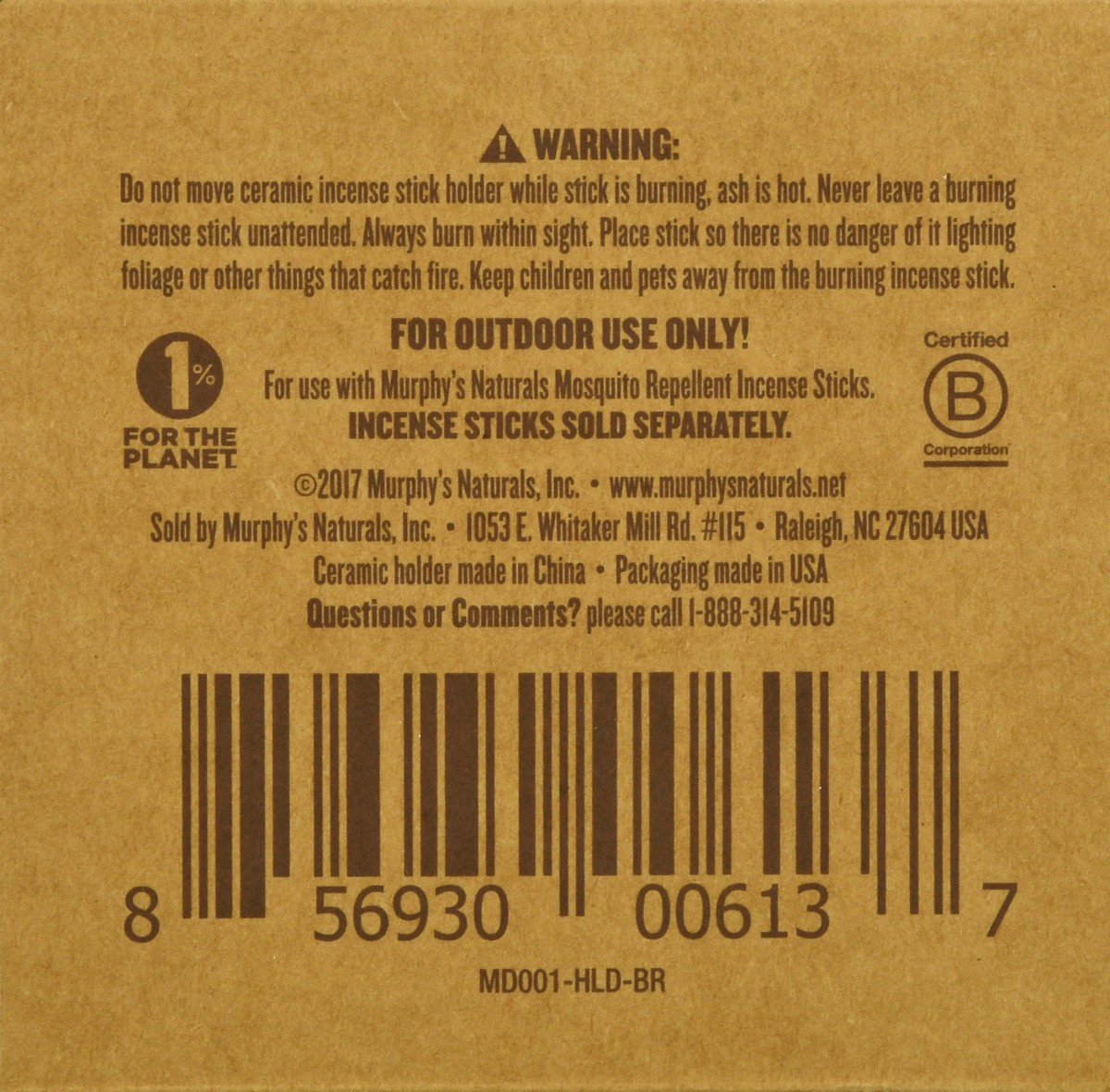 slide 4 of 9, Murphy's Naturals Murphy's Ceramic Incense Stick Holder, 1 ct