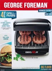 George Foreman Big Flavor Compact Size Grill & Panini 1 ea