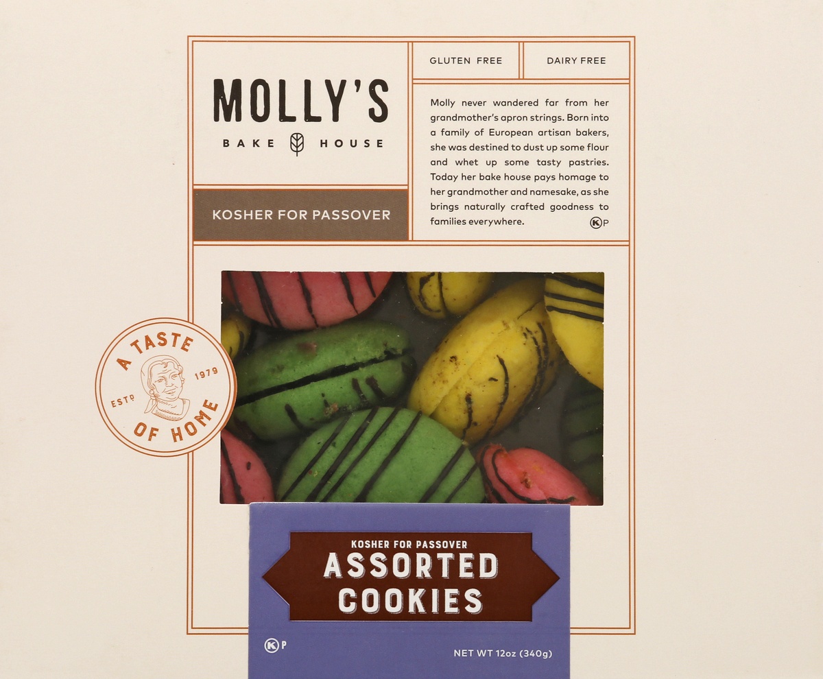 slide 9 of 10, Molly's Bake House Kosher for Passover Assorted Cookies, 12 oz
