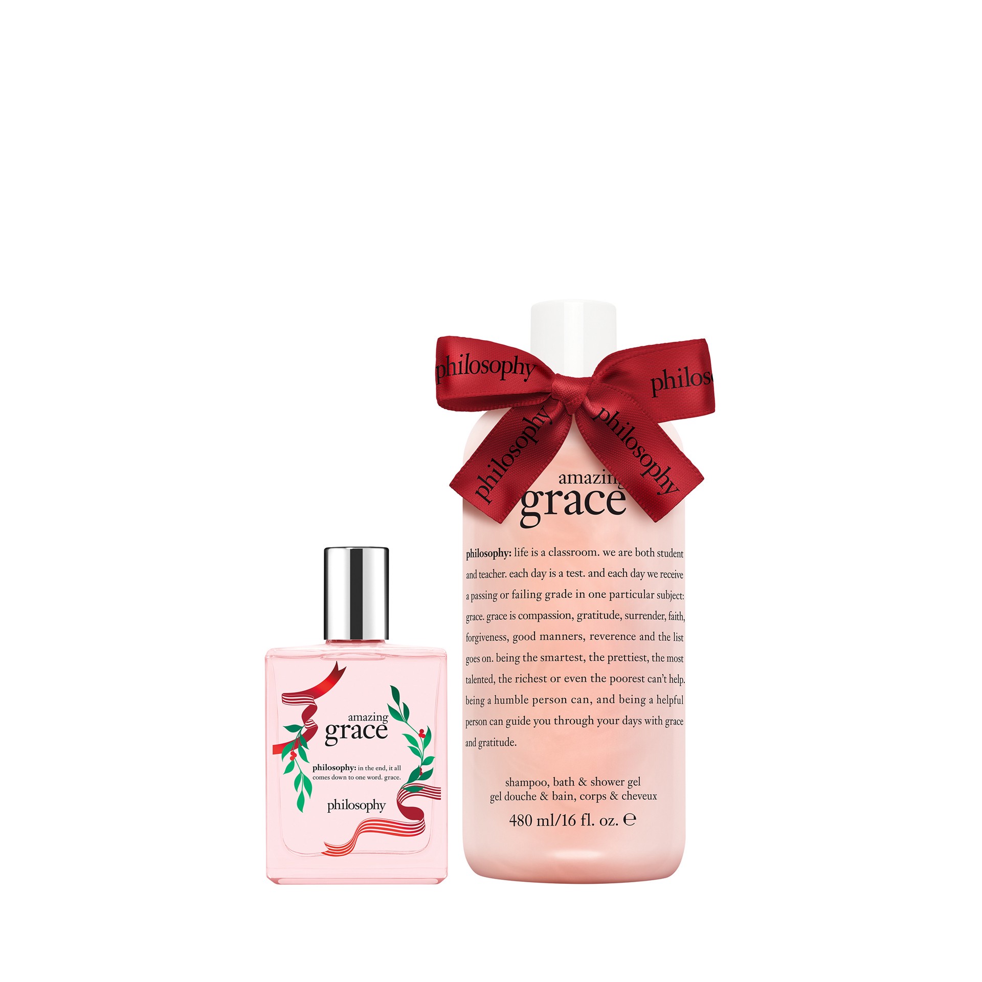 slide 1 of 4, Philosophy Amazing Grace Perfumed 3-In-1, Shampoo, Bath, And Shower Gel, 480 Ml, Moisturized And Conditioned Skin, Clean And Soft Feeling Hair, 480 ml