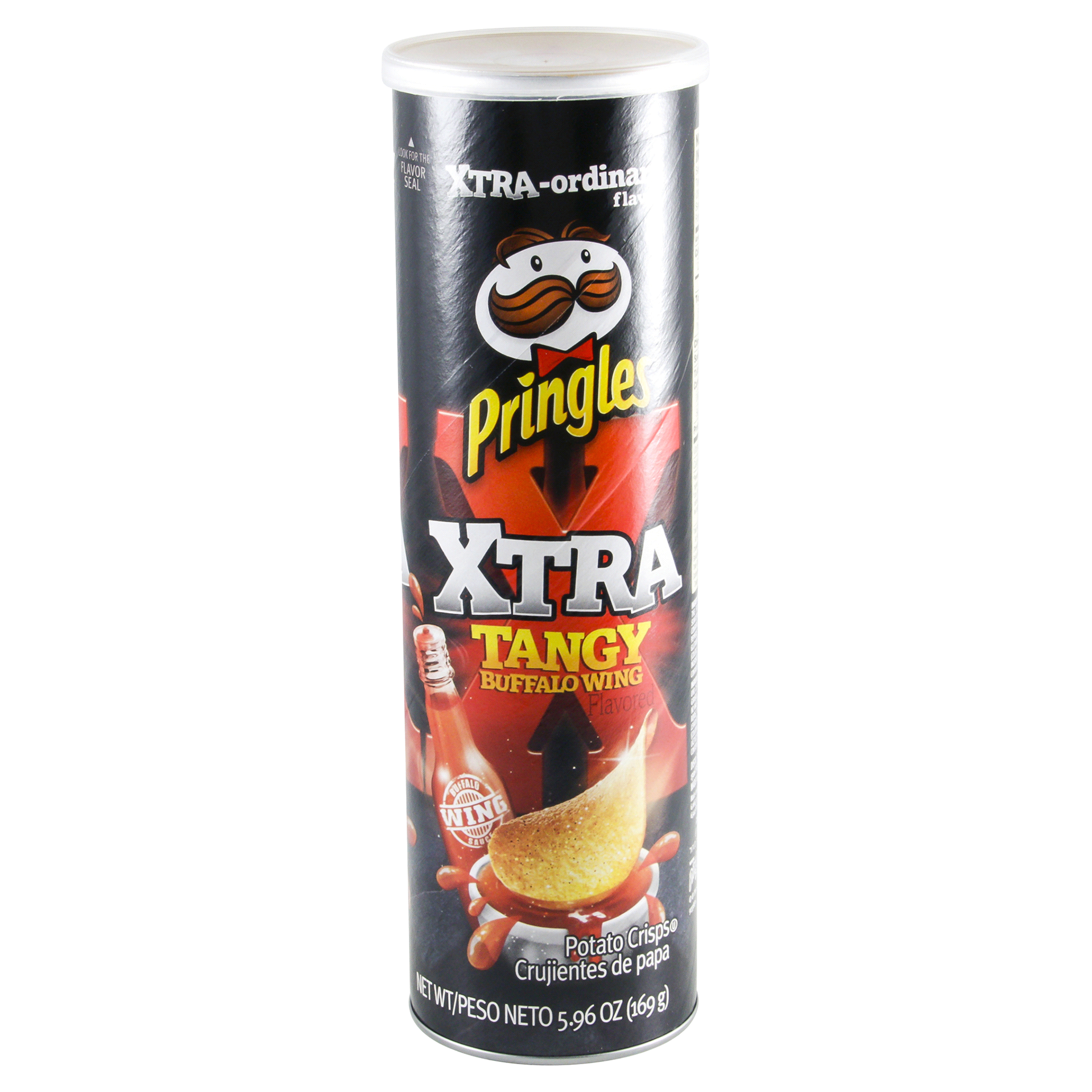 slide 1 of 6, Pringles Xtra Tangy Buffalo Wings Super Stack, 5.96 oz