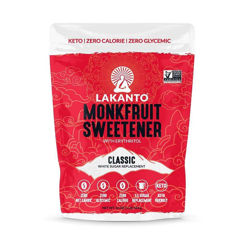 slide 1 of 3, Lakanto Classic Monkfruit Sweetener with Erythritol 16 oz, 16 oz