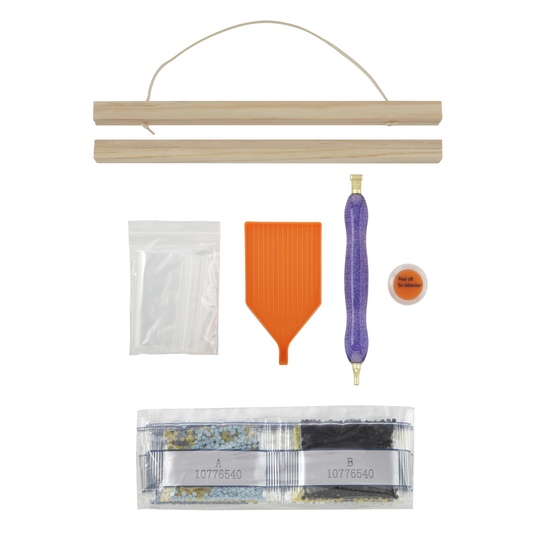 slide 4 of 4, 8" X 10" Graveyard Glow-In-The-Dark Diamond Art Kit With Magnetic Frame By Make Market, 8 in x 10 in