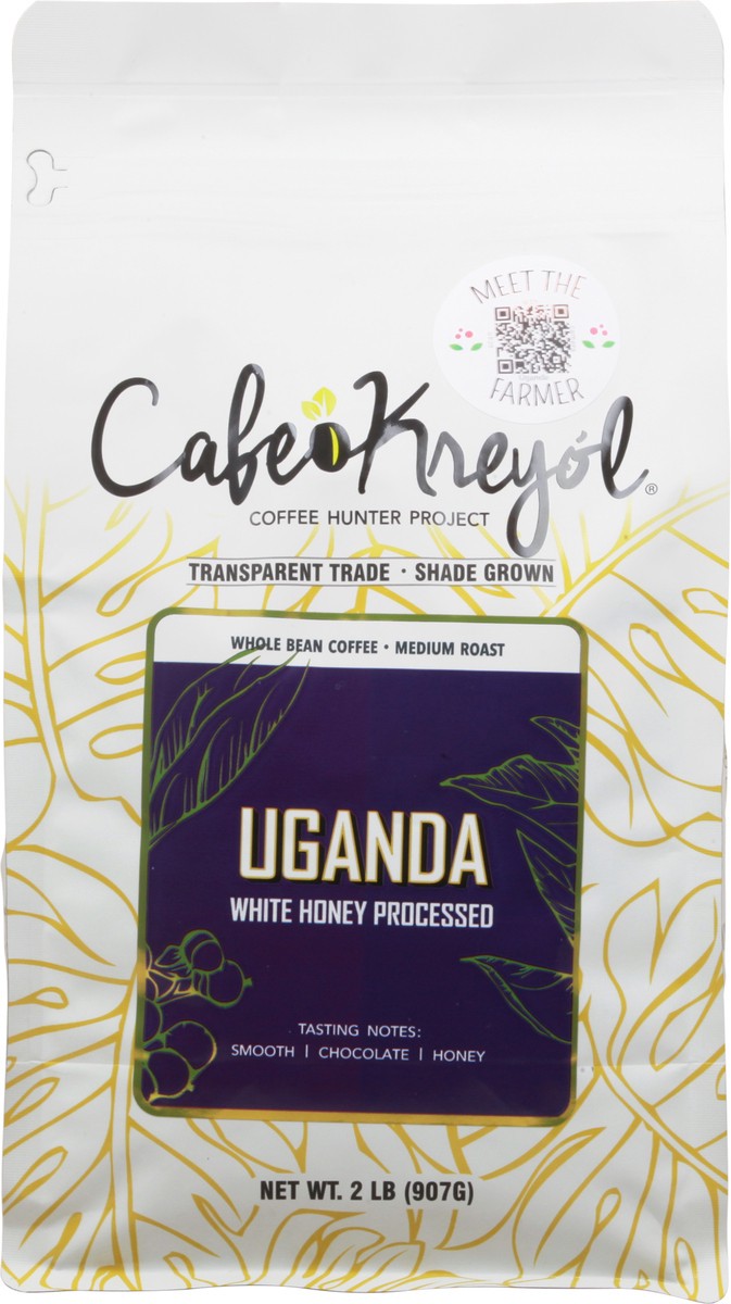 slide 6 of 9, Café Kreyol Medium Roast Uganda Whole Bean Coffee 2 lb, 2 lb