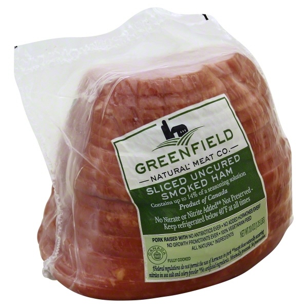 slide 1 of 1, Greenfield Natural Meat Co. Sliced Smoked Ham, 1.25 lb