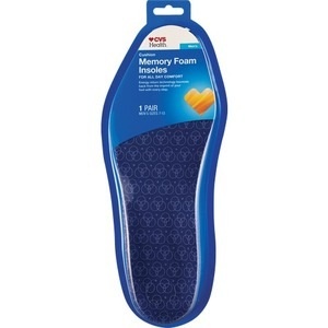 slide 1 of 1, CVS Health Memory Foam Comfort Insoles, Men's, 1 ct