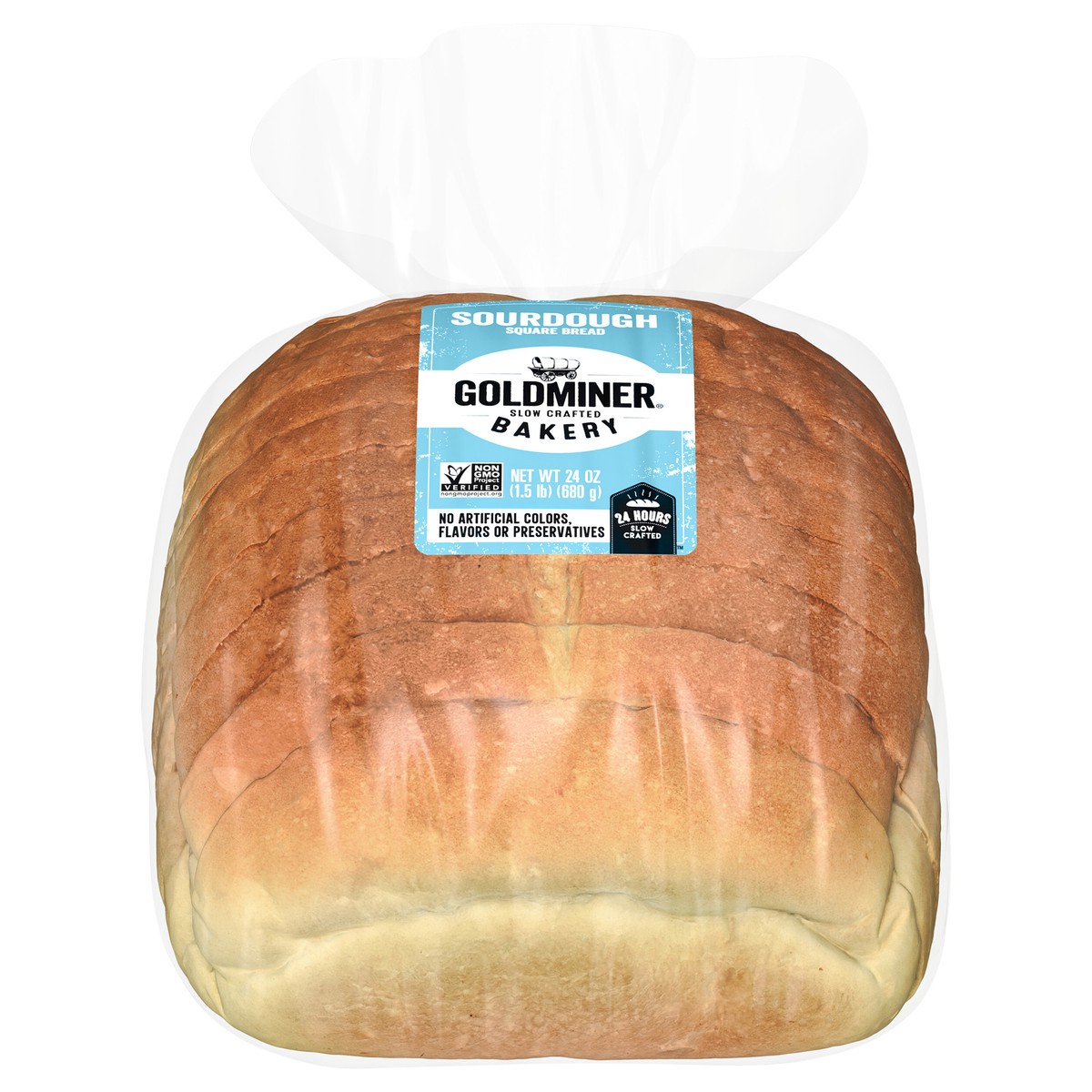 slide 1 of 9, California Goldminer Sourdough Square Bread, 24 oz, 24 oz