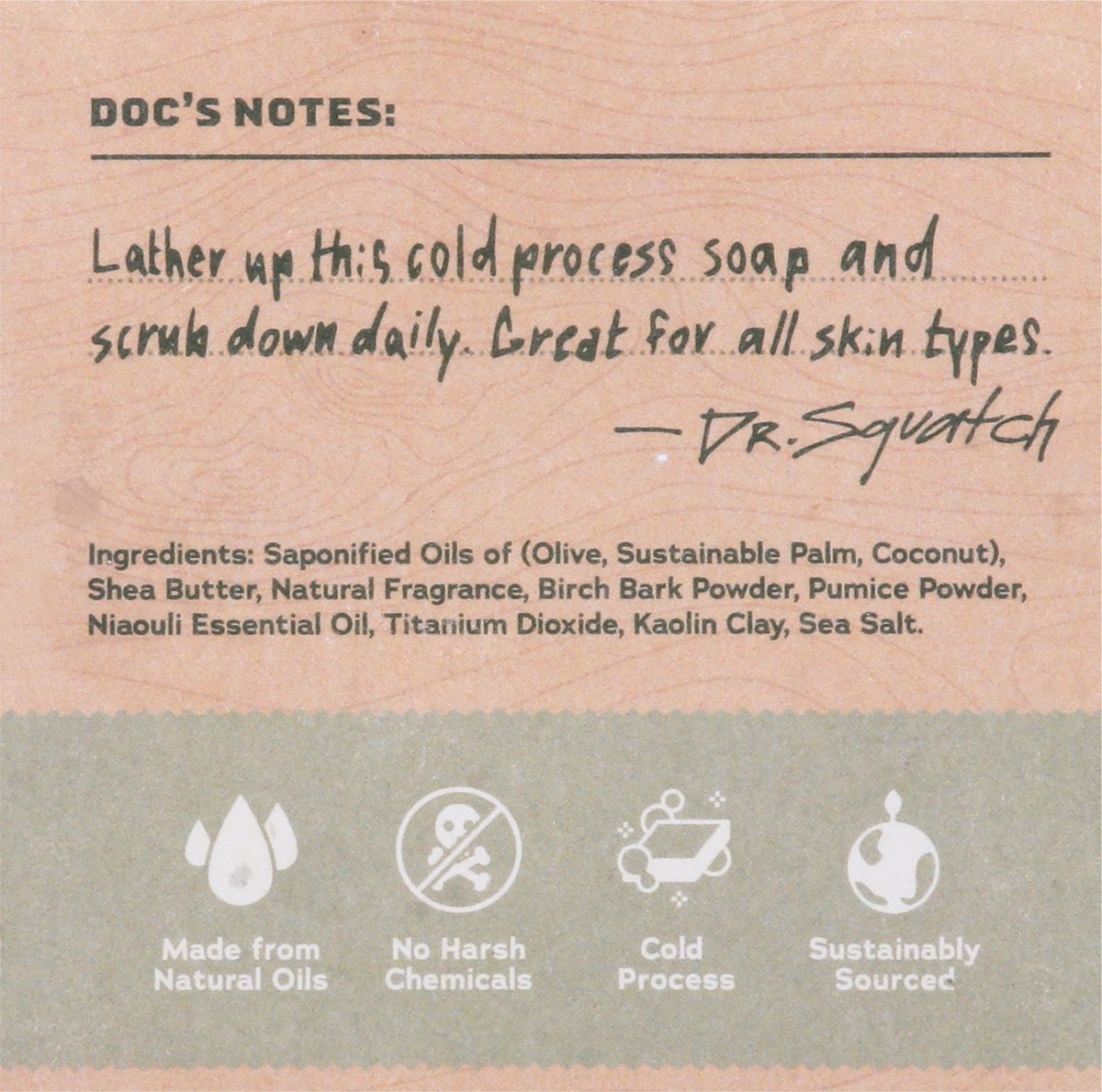 slide 5 of 9, Dr. Squatch Medium Grit Men's Natural Birchwood Breeze Soap 5 oz, 5 oz