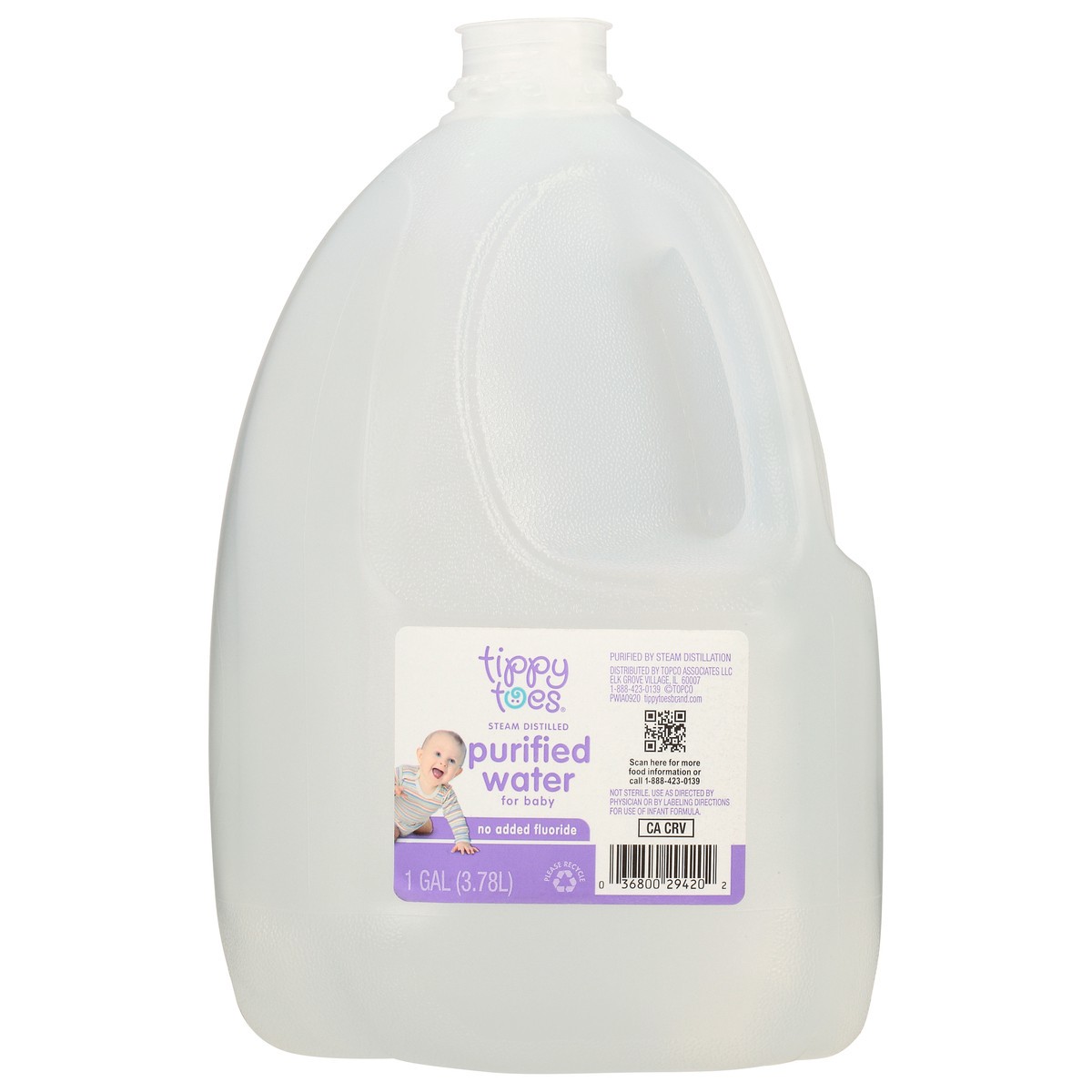 slide 14 of 15, Tippy Toes Steam Distilled Purified Water for Baby, 128 fl oz