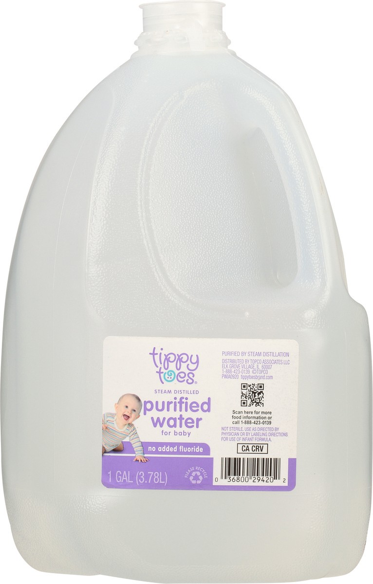 slide 1 of 15, Tippy Toes Steam Distilled Purified Water for Baby, 128 fl oz