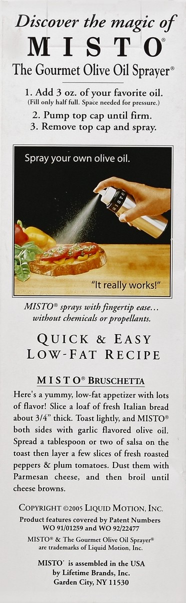 slide 3 of 5, MISTO Olive Oil Sprayer, The Gourmet, 1 ct