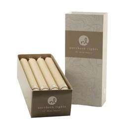 Northern Lights 10" Wide Taper Candles - Tan
