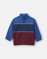 Carters Boys Color Block Zip-Up Jacket - Blue/Burgundy Blue/Navy Blue/Burgundy 10