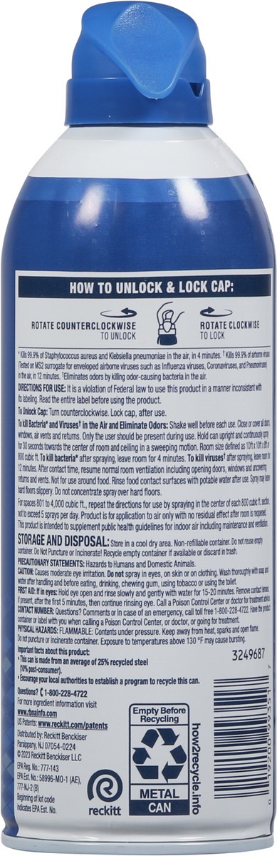 slide 7 of 9, Lysol White Linen Scent Air Sanitizer 10 oz, 10 oz