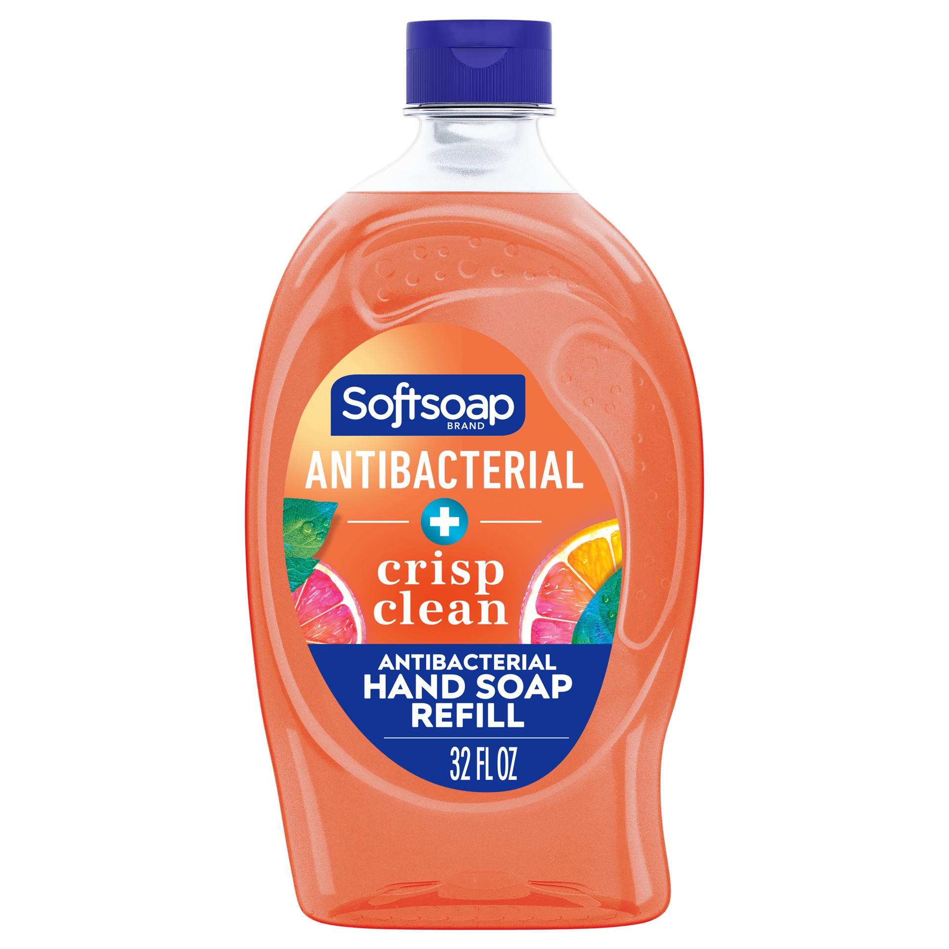 slide 1 of 10, Softsoap Antibacterial Liquid Hand Soap Refill, Crisp Clean - 32 Fluid Ounce, 32 fl oz