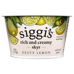 Siggi's siggi’s Rich and Creamy Whole Milk Skyr Yogurt, Zesty Lemon, 4 oz.