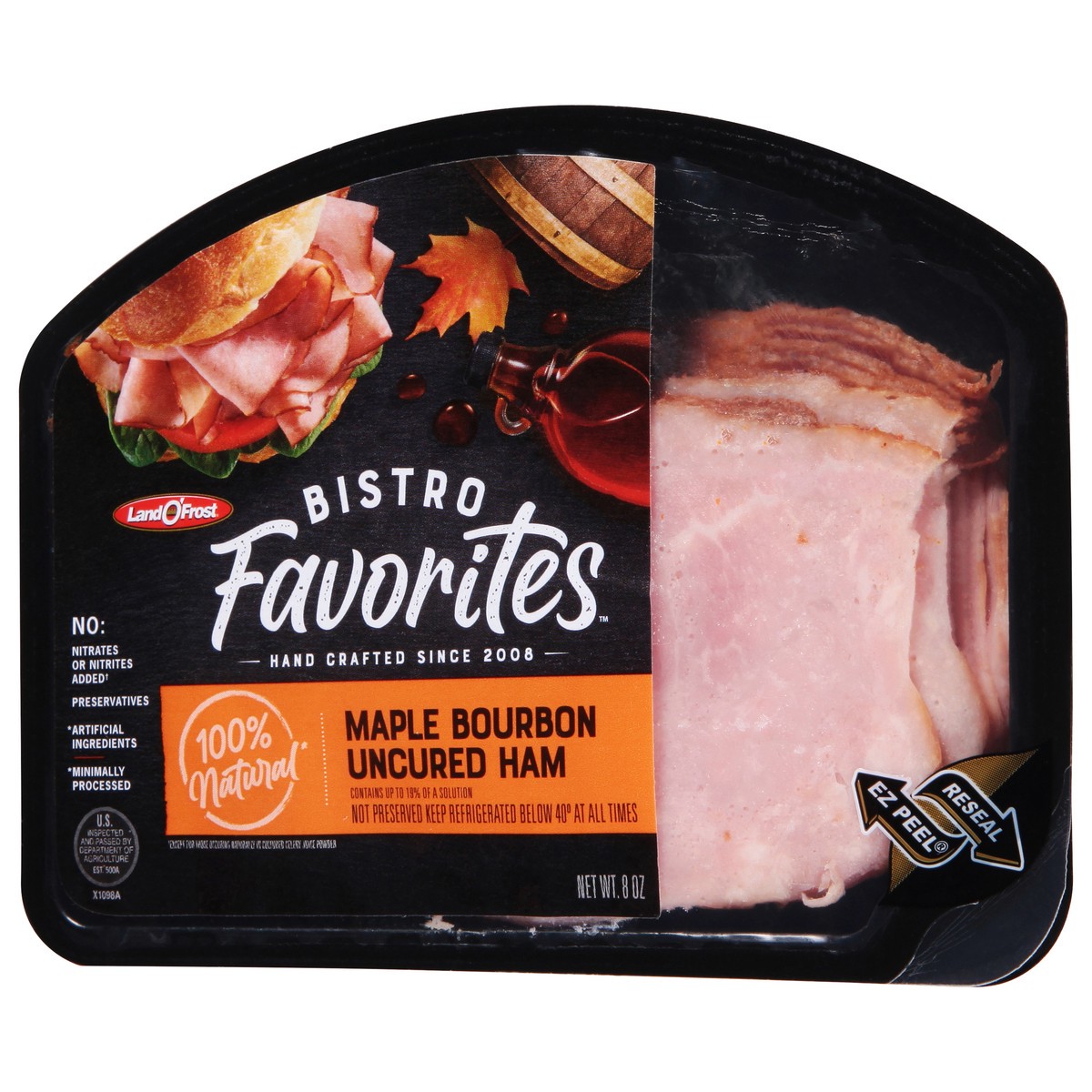 slide 2 of 14, Land O' Frost Land O Frost Maple Bourbon Ham, 8 oz