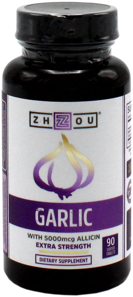 slide 1 of 1, Zhou Nutrition Zhou Extra Strength Garlic With Allicin, 90 ct