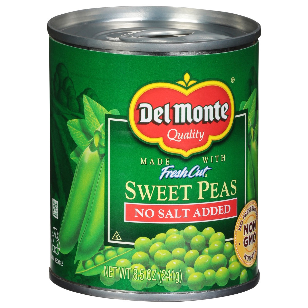 slide 7 of 9, Del Monte Fresh Cut No Salt Added Sweet Peas 8.5 oz, 8.5 oz