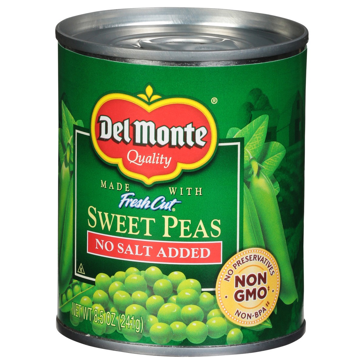 slide 5 of 9, Del Monte Fresh Cut No Salt Added Sweet Peas 8.5 oz, 8.5 oz