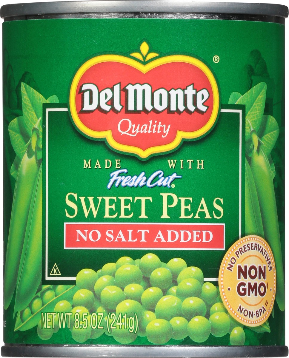 slide 8 of 9, Del Monte Fresh Cut No Salt Added Sweet Peas 8.5 oz, 8.5 oz