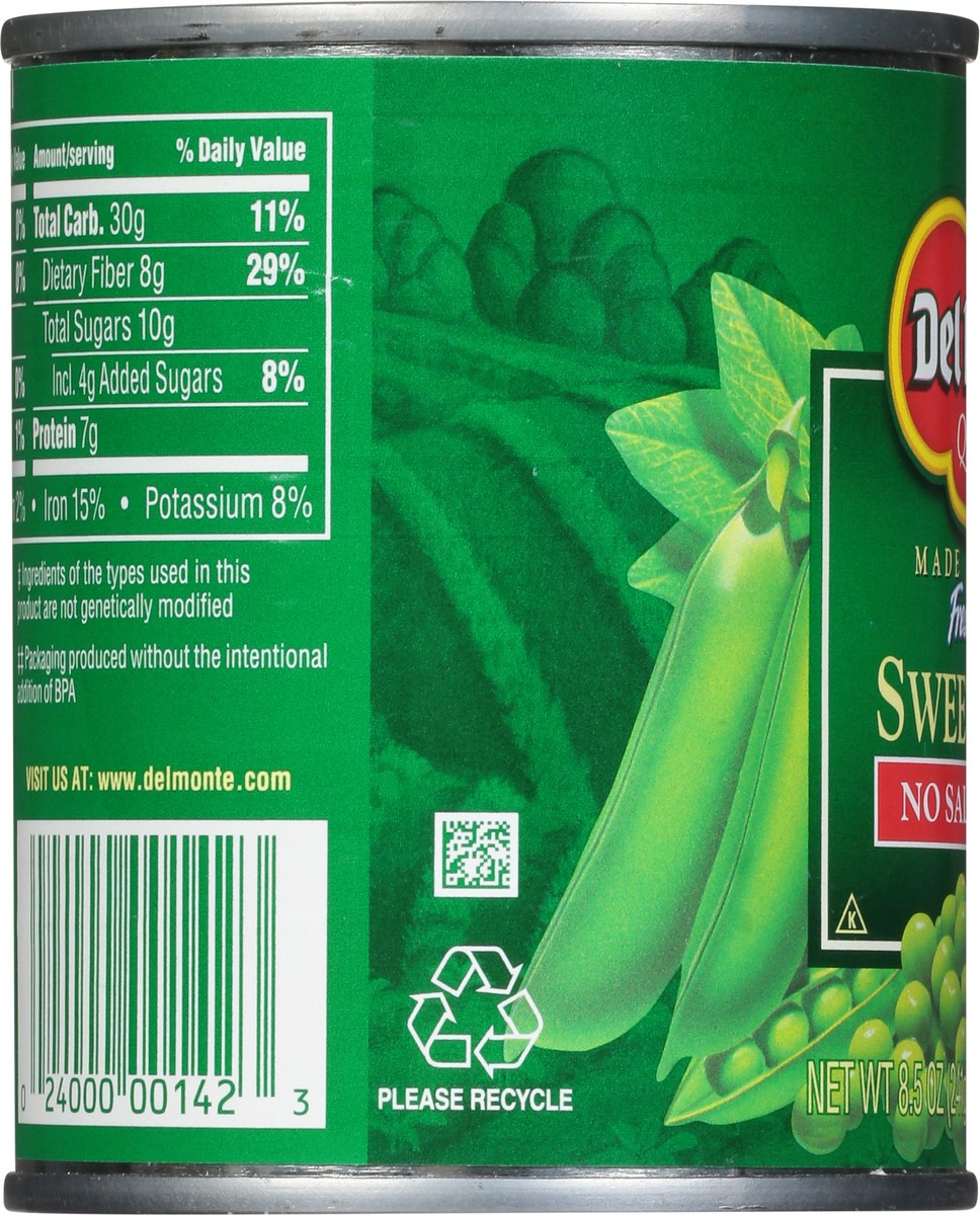 slide 4 of 9, Del Monte Fresh Cut No Salt Added Sweet Peas 8.5 oz, 8.5 oz