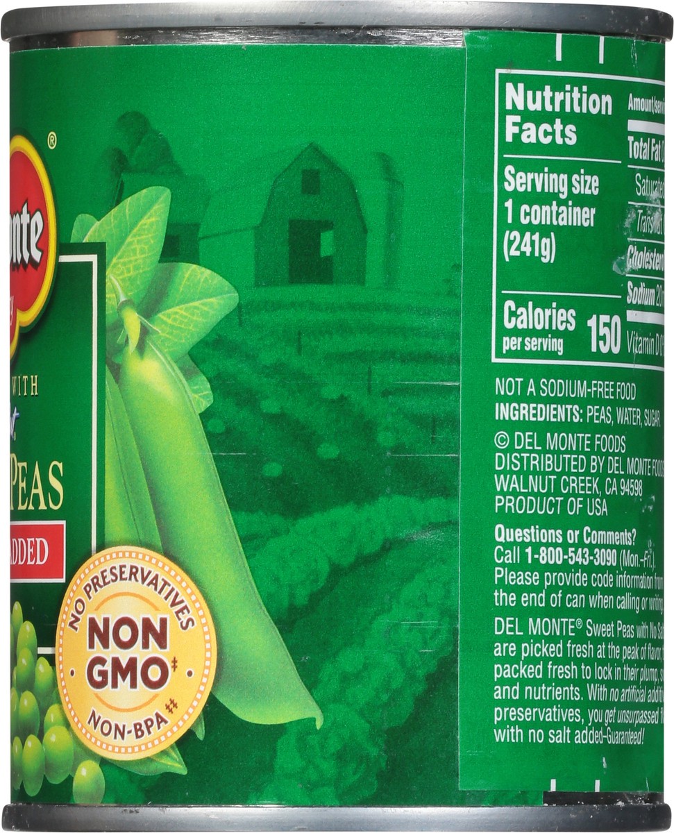 slide 6 of 9, Del Monte Fresh Cut No Salt Added Sweet Peas 8.5 oz, 8.5 oz