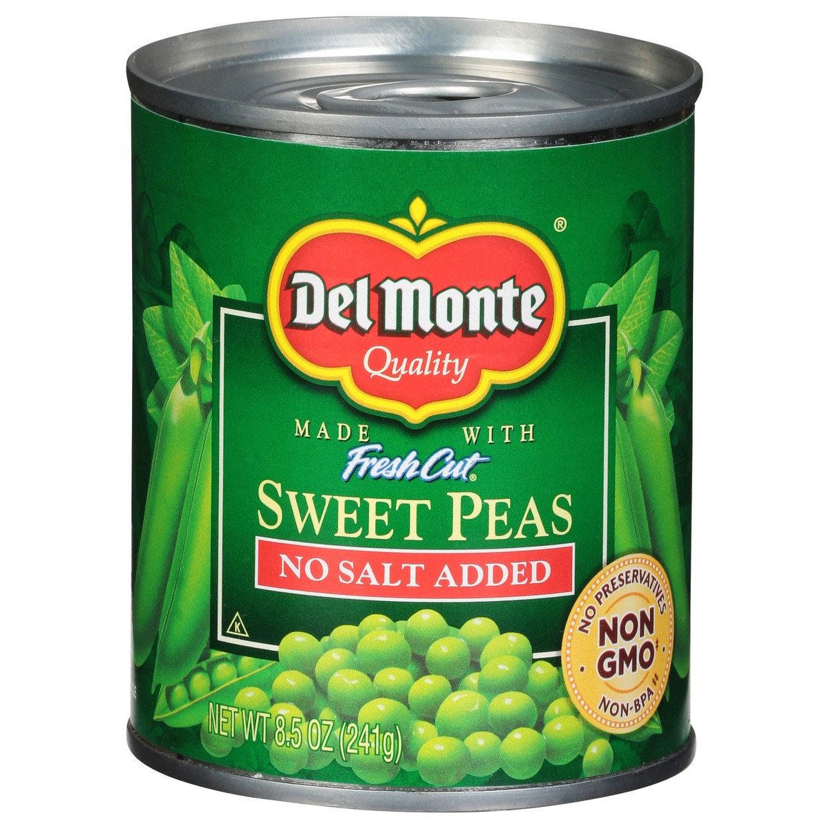 slide 1 of 9, Del Monte Fresh Cut No Salt Added Sweet Peas 8.5 oz, 8.5 oz