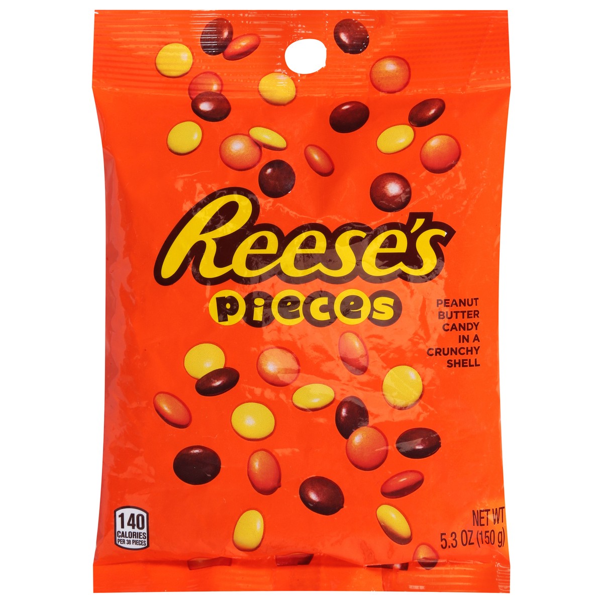 slide 12 of 13, Reese's PIECES Peanut Butter In a Crunchy Shell, Candy Bag, 5.3 oz, 5.3 oz