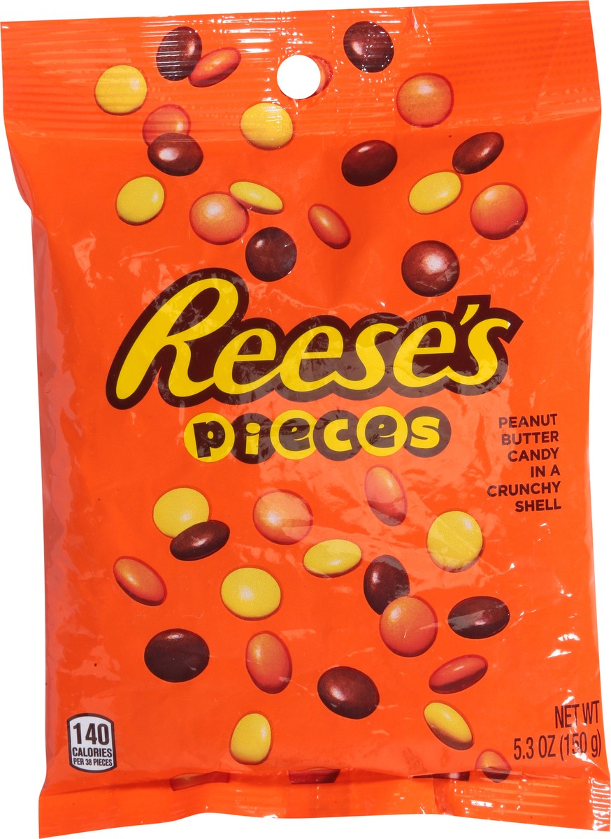 slide 13 of 13, Reese's PIECES Peanut Butter In a Crunchy Shell, Candy Bag, 5.3 oz, 5.3 oz
