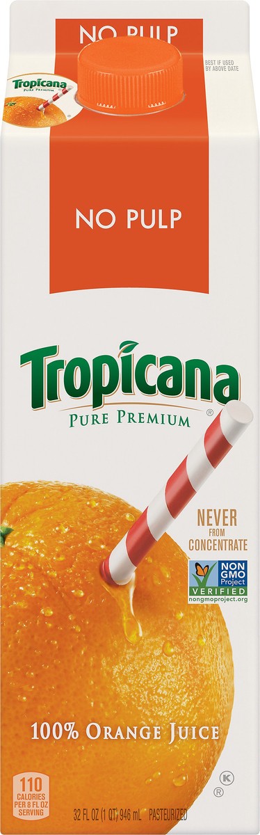 slide 2 of 11, Tropicana Pure Premium 100% Juice Orange No Pulp - 32 fl oz, 32 fl oz