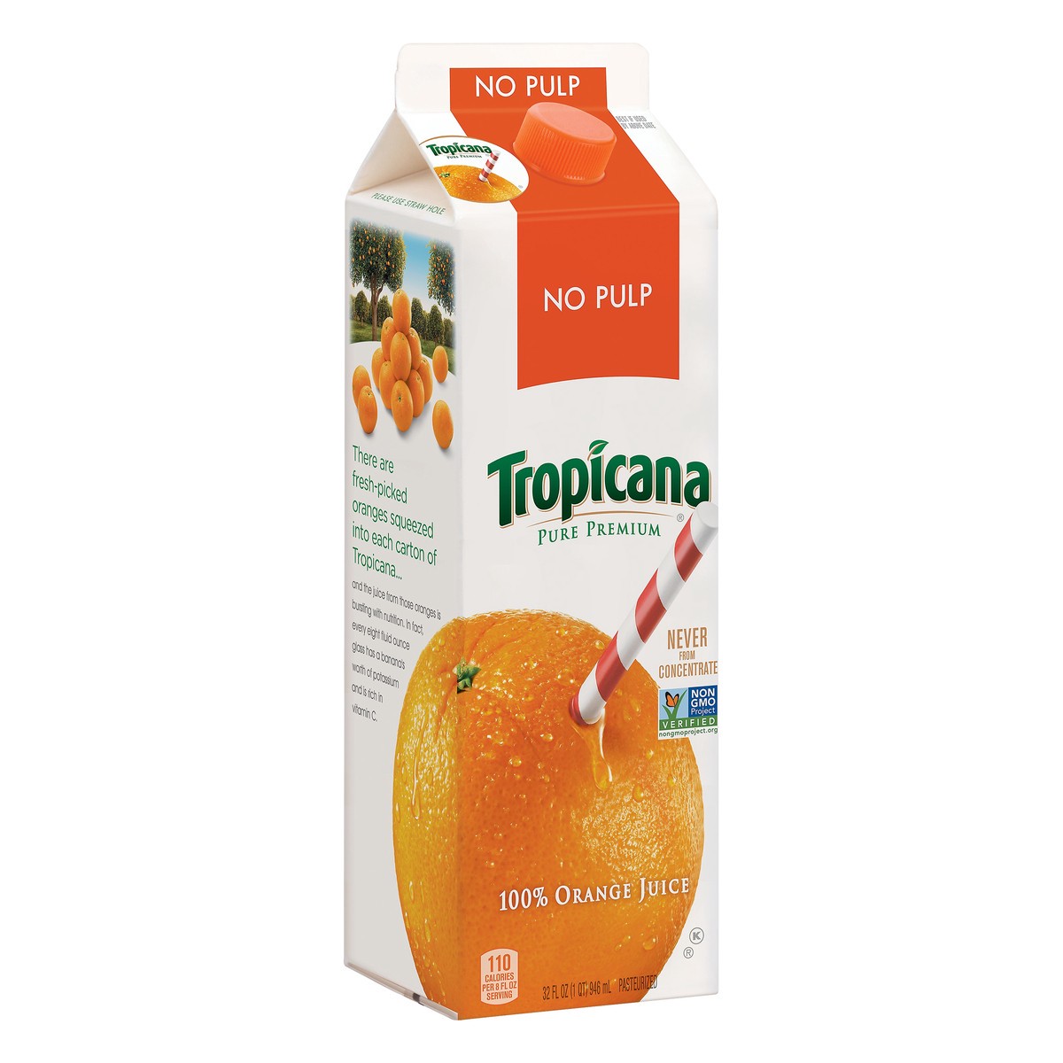 slide 5 of 11, Tropicana Pure Premium 100% Juice Orange No Pulp - 32 fl oz, 32 fl oz