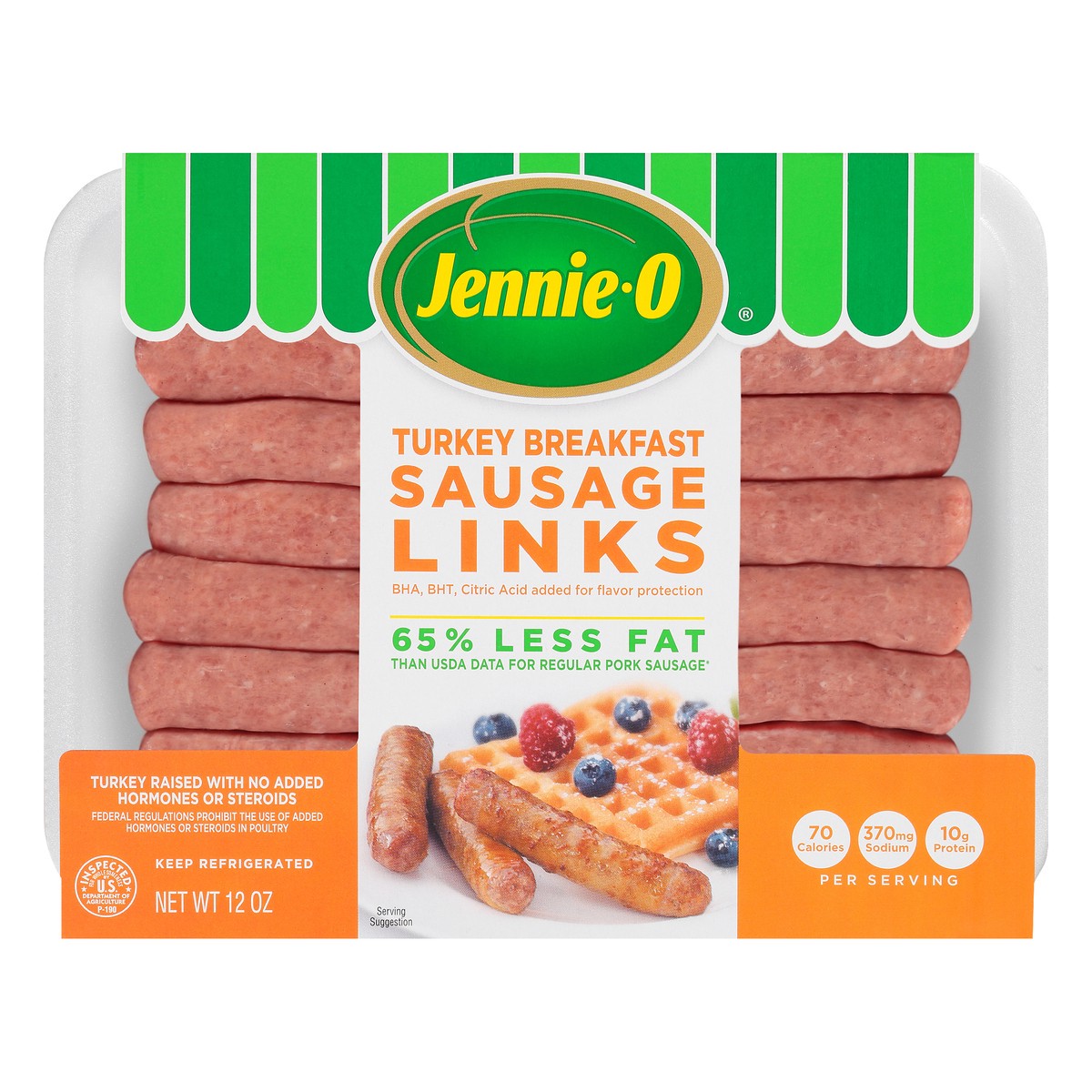 slide 1 of 7, Jennie-O Turkey Breakfast Sausage Links 12 oz, 12 oz