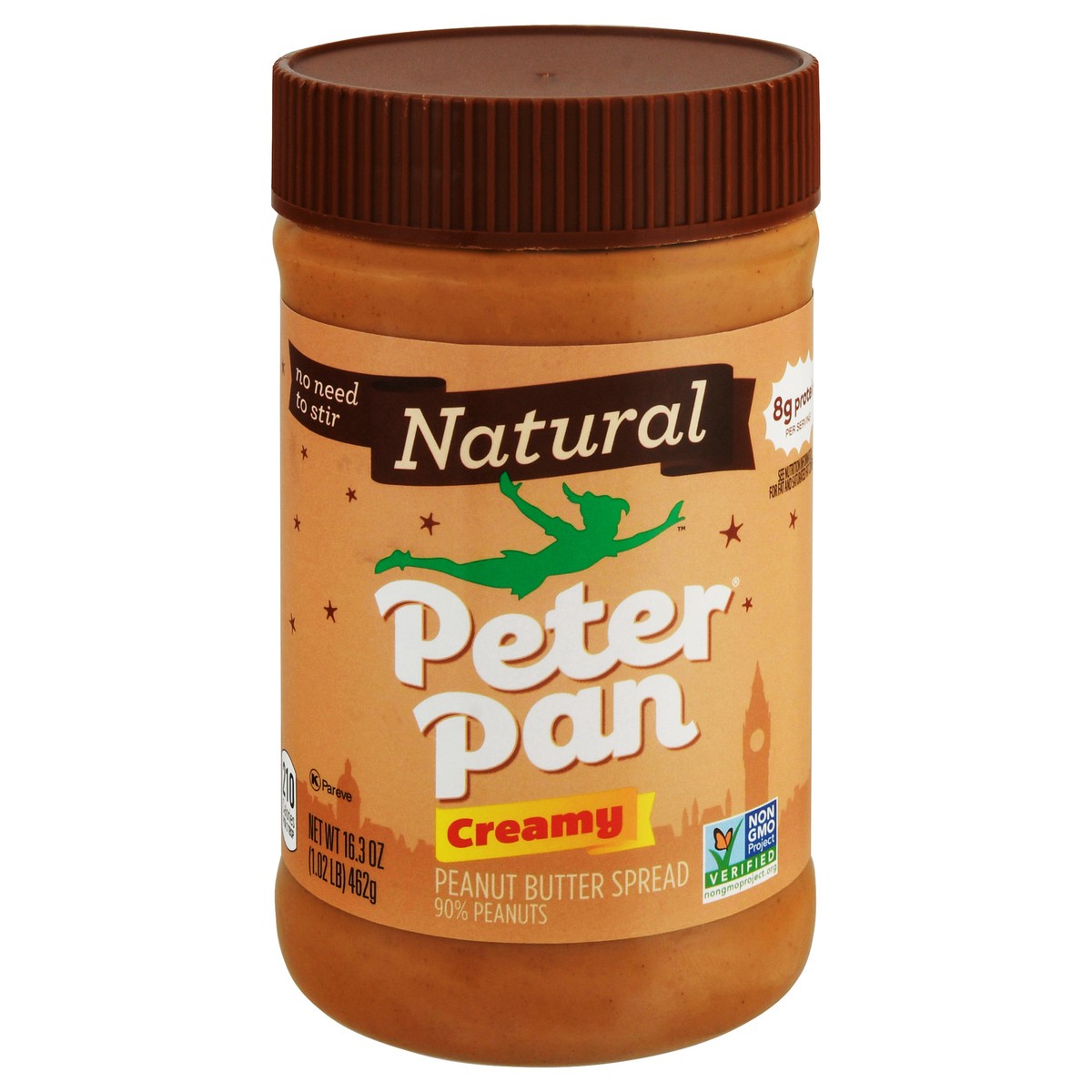 slide 1 of 1, Peter Pan Peanut Butter Peter Pan All Natural Creamy Peanut Butter Spread - 16.3oz, 16.3 oz