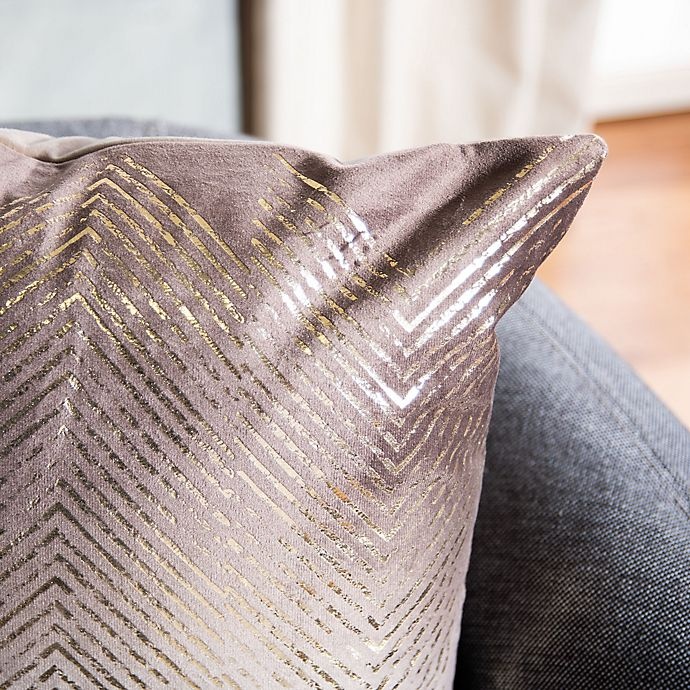 slide 3 of 4, Safavieh Sarla Square Throw Pillow - Brown/Gold'', 18 in x 18 in