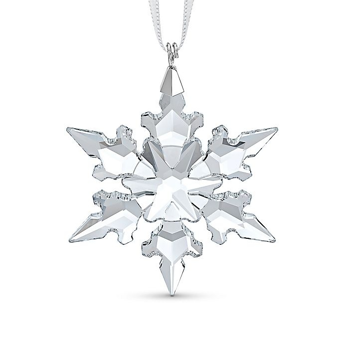 slide 1 of 1, Swarovski Crystal Little Snowflake Christmas Ornament - White, 1.88 in