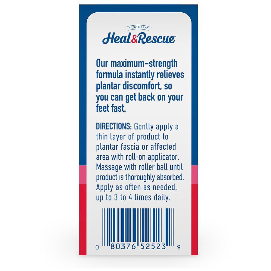 slide 4 of 5, Heal+Rescue Roll-On Plantar Relief 2.0 fl oz, 2 fl oz