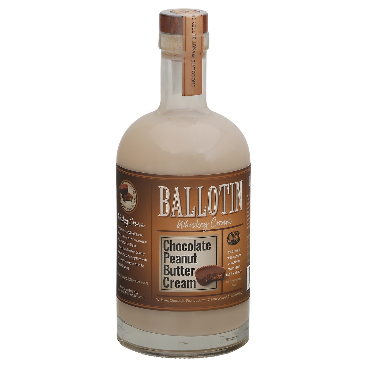 slide 2 of 10, Ballotin Whiskey Peanut Butter Cream, 750 ml