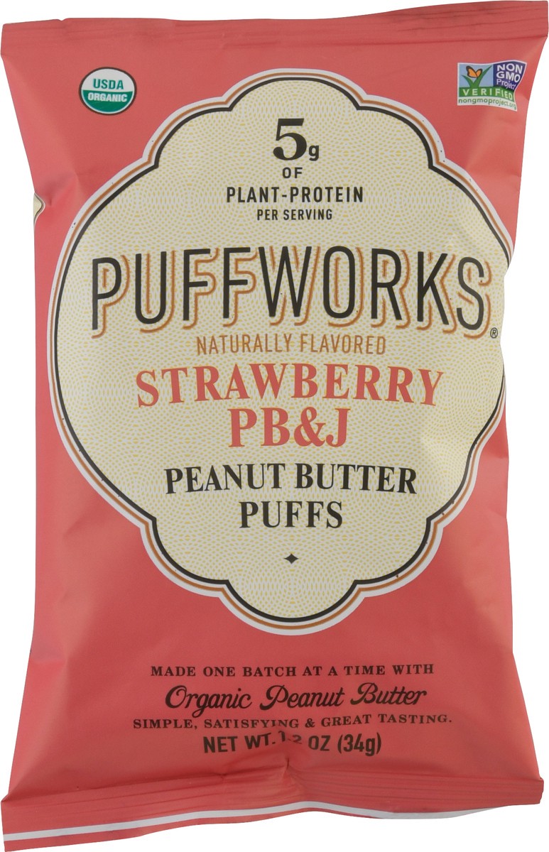 slide 6 of 9, Puffworks Strawberry PB&J Peanut Butter Puffs 1.2 oz, 1.2 oz