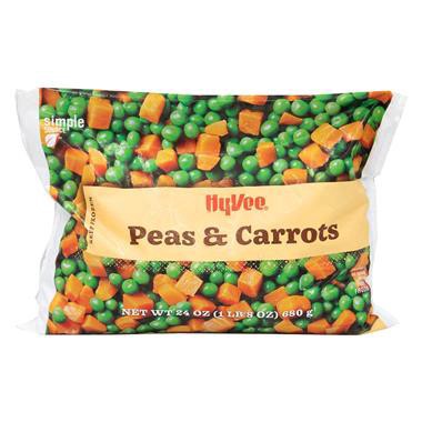 slide 1 of 1, Hy-Vee Frozen Peas And Carrots, 24 oz