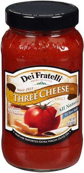 slide 1 of 1, Dei Fratelli Three Cheese Pasta Sauce, 24 oz