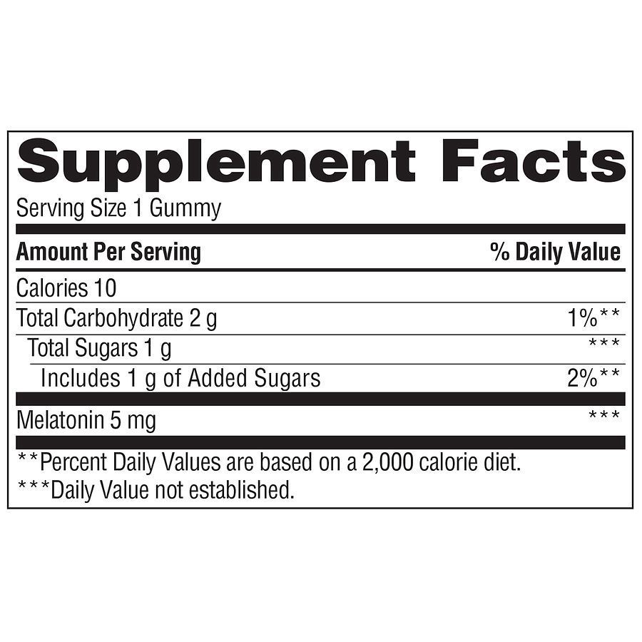 slide 4 of 4, Walgreens Melatonin Gummies 5 mg Natural Strawberry, 90 ct