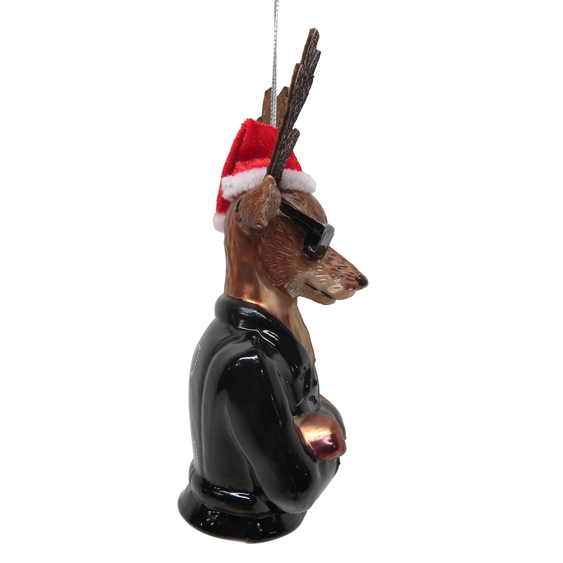 slide 4 of 4, 5" Cool Reindeer Glass Ornament By Ashland, 5 in x 2 in x 5 in