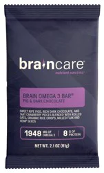 Brain Care Fig & Dark Chocolate Omega 3 Bar