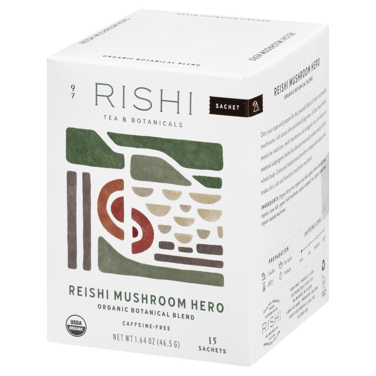 slide 10 of 12, Rishi Caffeine-Free Organic Sachets Reishi Mushroom Hero Tea - 15 ct, 15 ct